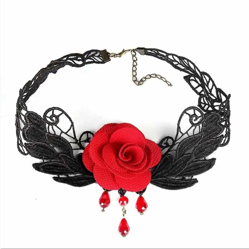 Women Lace Fiashion Choker Black and white are used for wedding and wedding collocation Lady Girl Necklace Bithday Gift