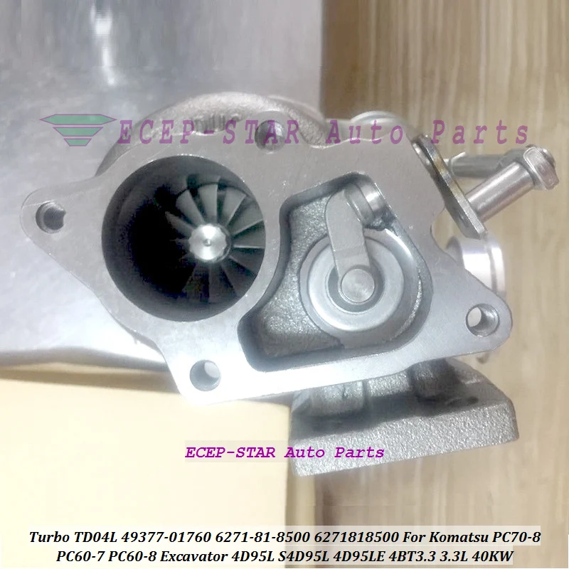 توربو TD04L 49377-01760 6271-81-8500 6271818500 لكوماتسو PC70-8 PC60-7 PC60-8 حفارة 4D95L 4D95LE 4BT3.3 3.3L 4937701760