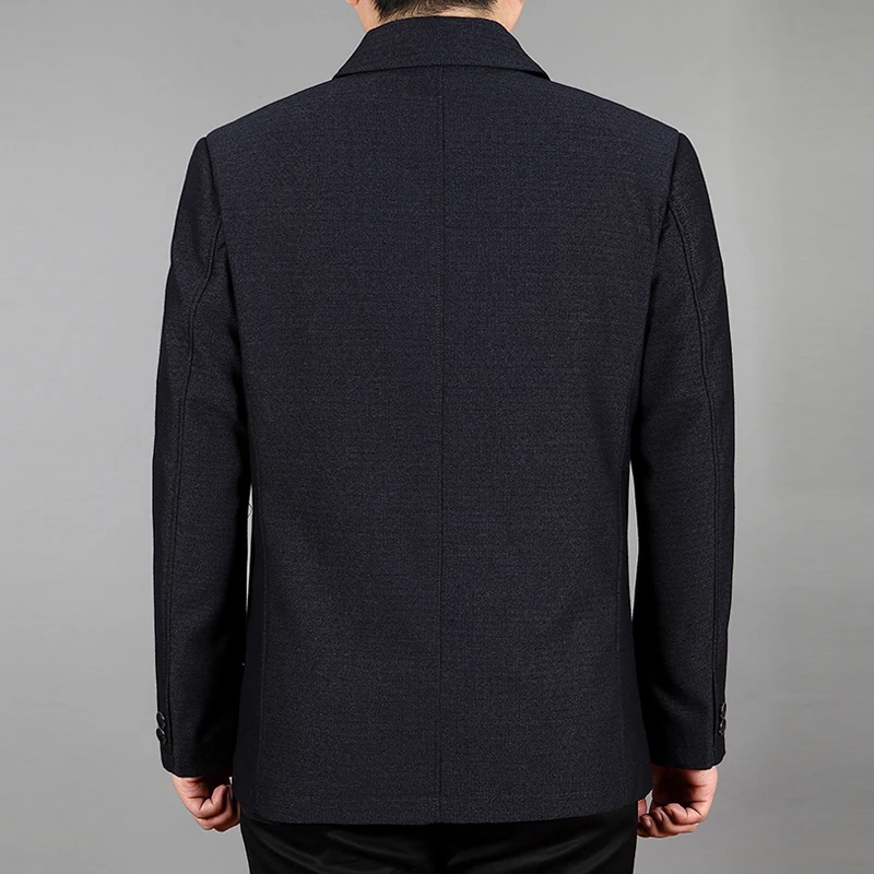 

Middle-Aged Old Spring And Autumn Coats & Jackets Men's Clothing Casual Solid Color Coat Overcoat