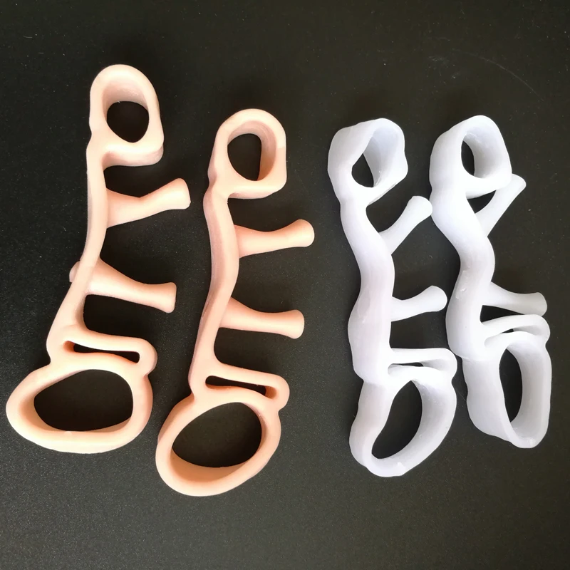 실리콘 젤 발가락 분리기 발 패드, 엄지 외반 보호대 페디큐어 조절기, 발 통증 완화 스트레이트너, 1 쌍