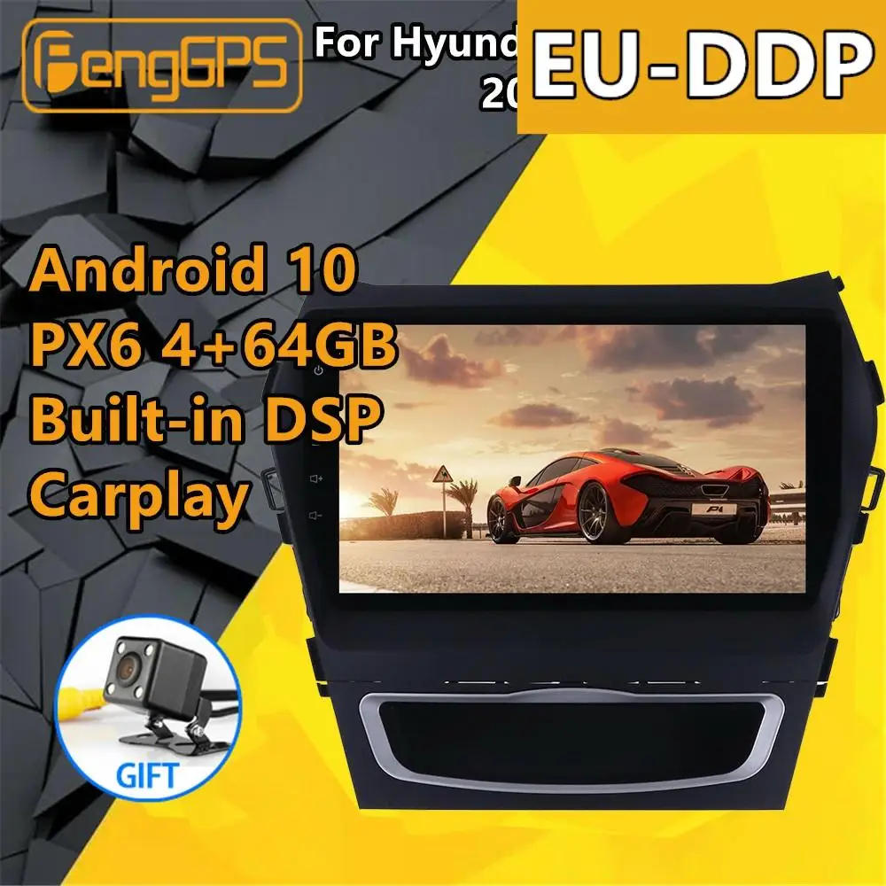 For Hyundai IX45/Santa Fe 2013 2014 - 2018 Car multimedia player Stereo Screen Android PX6 Radio Audio GPS Navigation Head unit