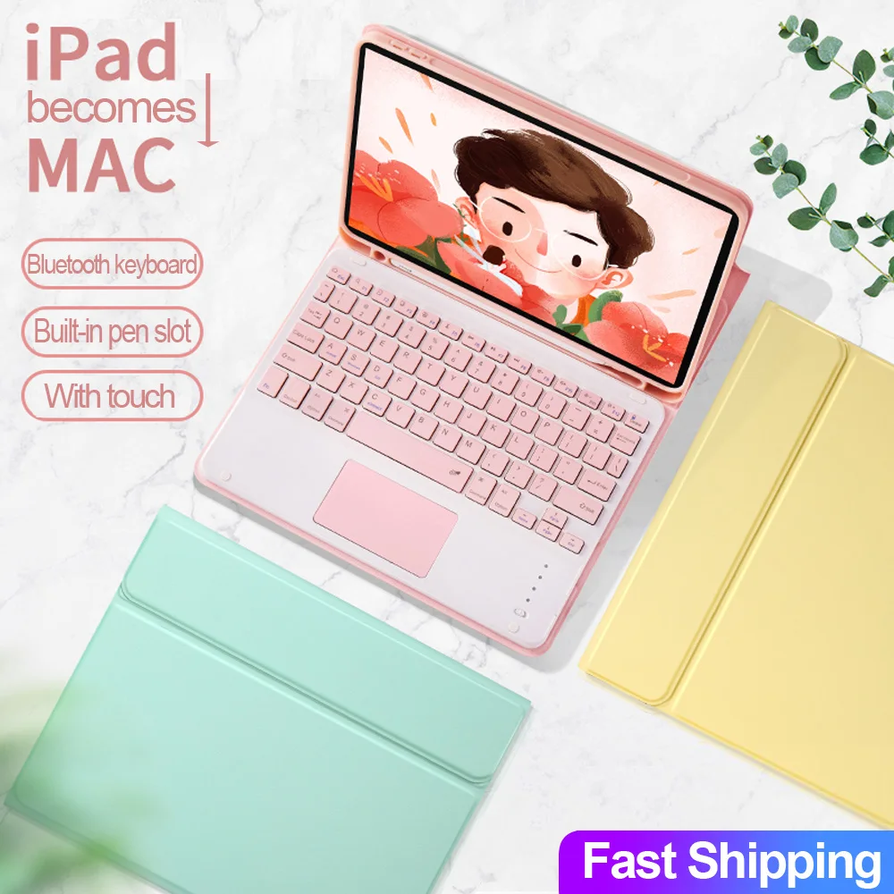 For iPad Case Keyboard With Touchpad Mouse iPad Pro 9.7 10.5 11 10.9 Air 2 3 4 10th 2023 2022 2021 10.2 9th 8th 7th 6th 5th Case