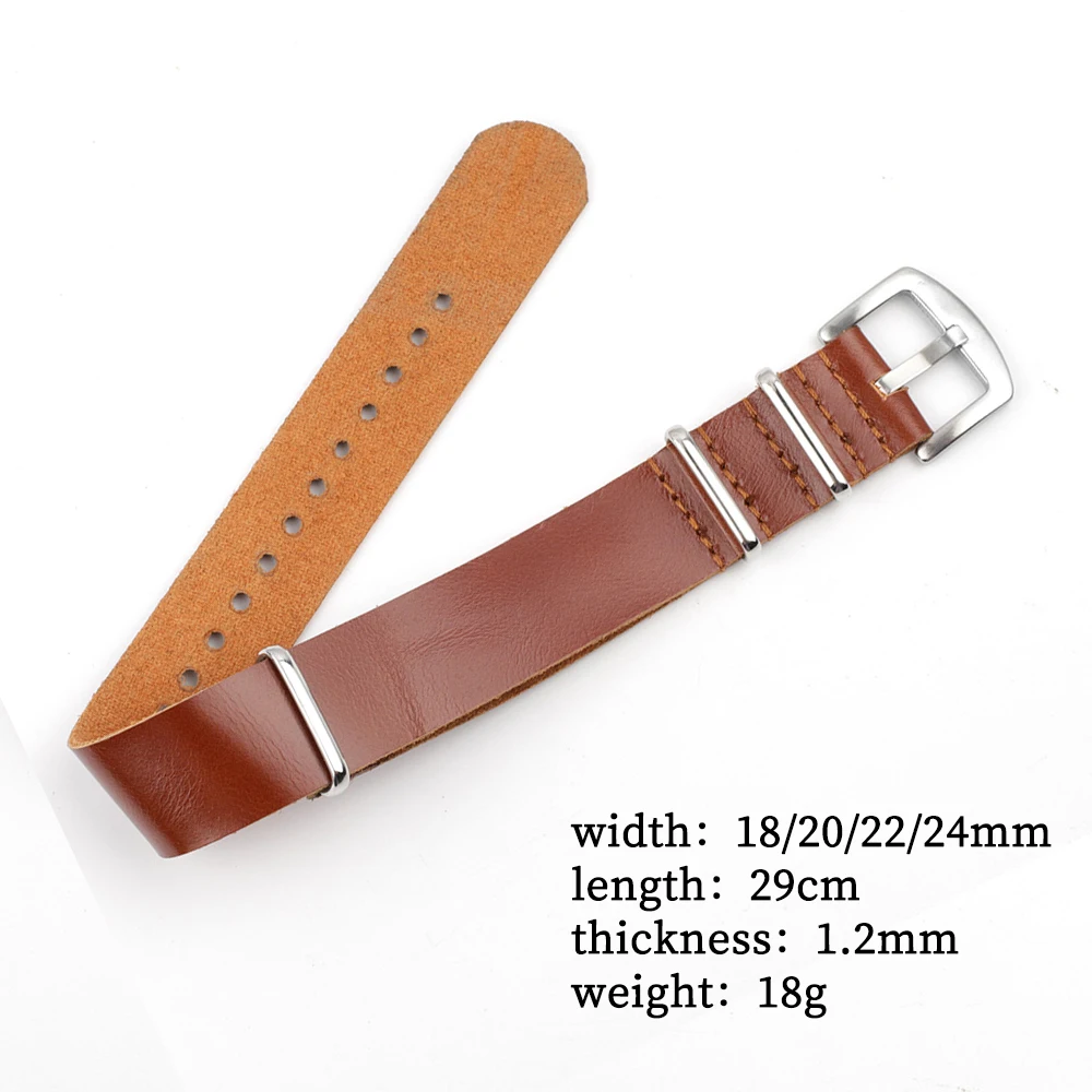 Genuine Leather Watch Strap 18mm 20mm 22mm 24mm Watch Band Burst Crack Men Wristband Bracelet Replacement Watch Accessories