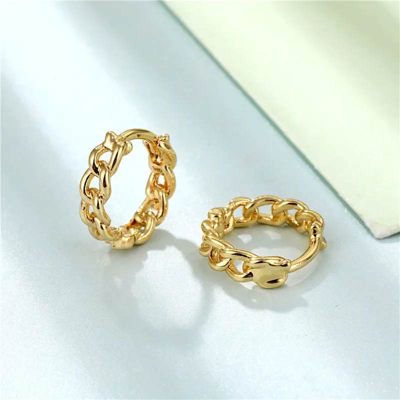 

Minimalist Geometric Circle Round Hoop Earrings For Women Girl Engagement Jewelry Fashion Statement Golden Sliver Color Earring