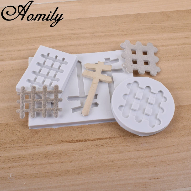 Aomily Street Sign Signage Ladder Fence Silicone Cake Mold Chocolate Bakeware Mold DIY Pastry Ice Block Soap Mould Baking Tools