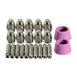 SG-55 AG-60 Air Plasma KIT Nozzles Electrodes TIPS 0.9mm 40Amp For Plasma Cutter Cutting Torch Consumables, 22pcs