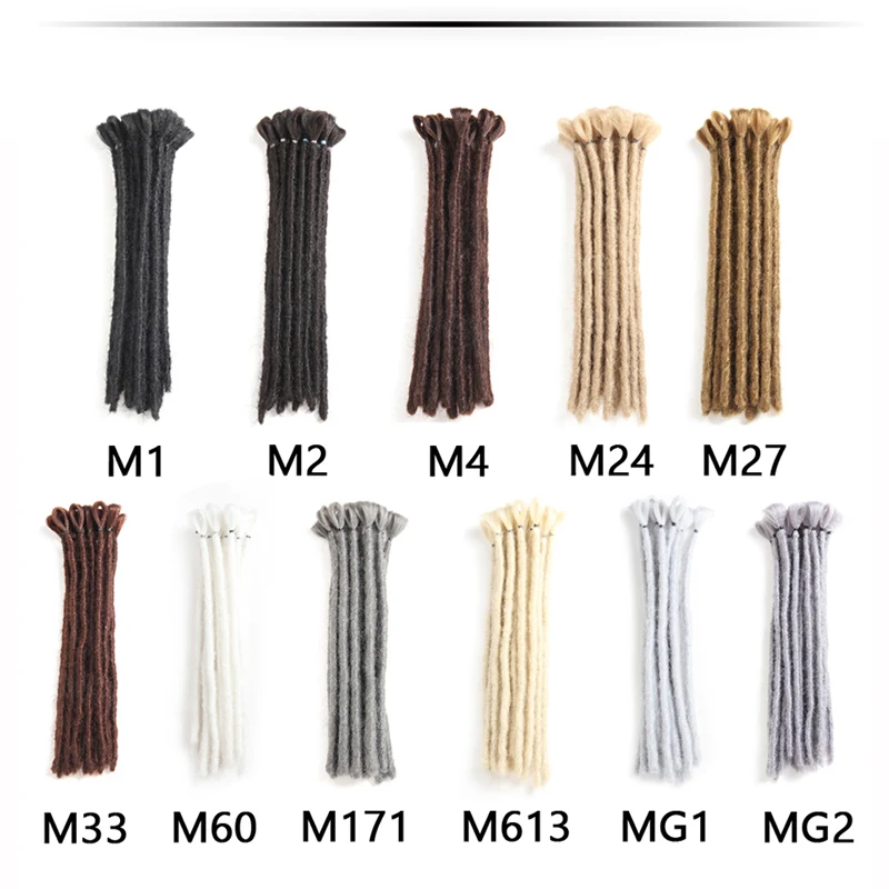 Dansama Synthetic Handmade Dreadlocks Extensions 6/12 Inch Dreadloks For Hip-Hop Braids Hippie Crochet Braiding Hair Extensions