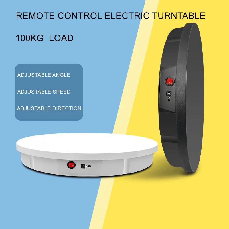 42/52/60CM Remote Control Rotating Turntable 100KG Load 360° Mute Exhibition Rotation Table Electric Photography Display Stand