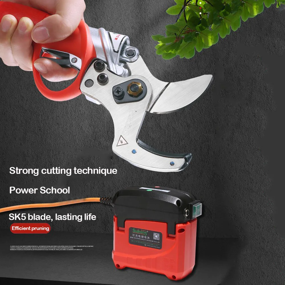 

New Electric Pruning Shears with Li-ion Battery Knapsack Garden Shears SK5 Blade Power Tools Cordless Electric Scissors