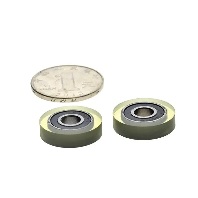 Imagem -03 - Poliuretano Plutônio 696 696rs Pu696205 Gaveta Vitrine Baixo Ruído Rolamento de Rolo Polia de Fricção 6x20x5 10 Peças 50 Peças 6*20*5 mm