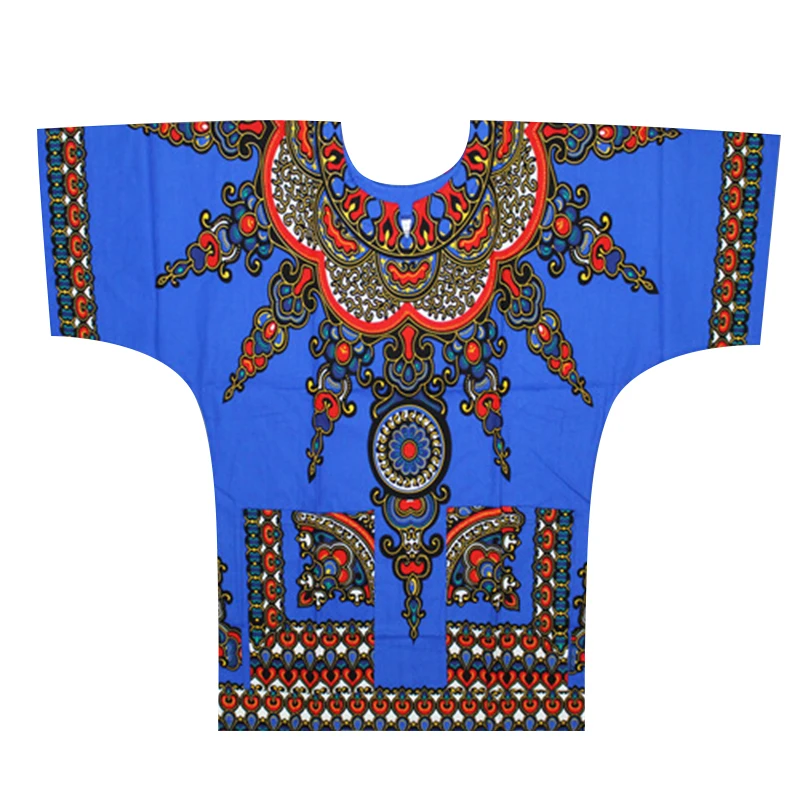 (Fast shipping) New fashion design african traditional printed 100% cotton Dashiki T-shirts for unisex (MADE IN THAILAND)