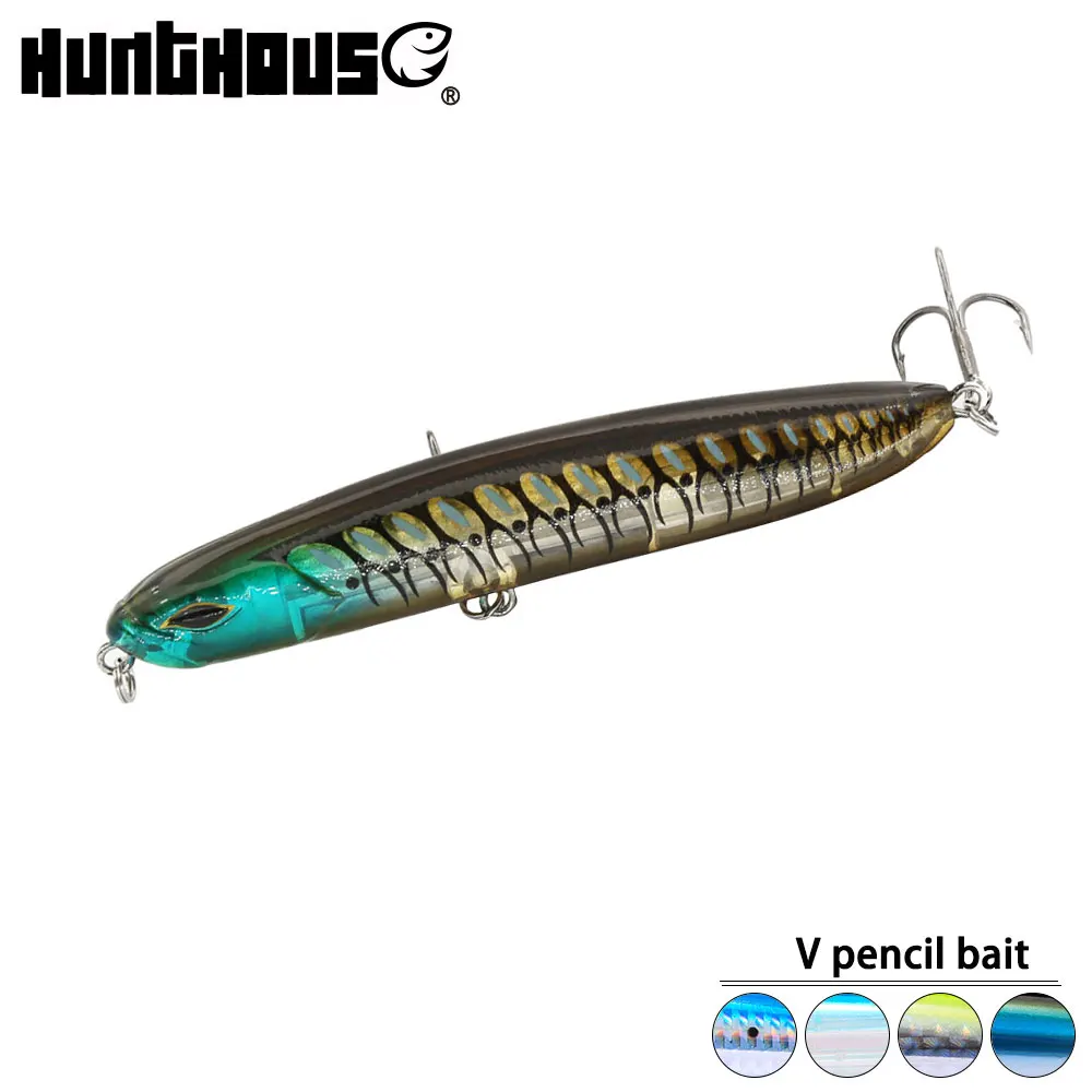 

Hunthouse V Pencil Fishing Lure Sinking Wobblers Hard Bait WTD Stickbaits Swim Slow 90mm 19g Saltwater Trout Seabass Fish Tackle