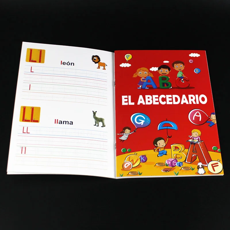 Abecedario español para niños, caligrafía del alfabeto, libros reutilizables para niños en edad preescolar, cuaderno de práctica de 3-8 años, libros para bebés en español