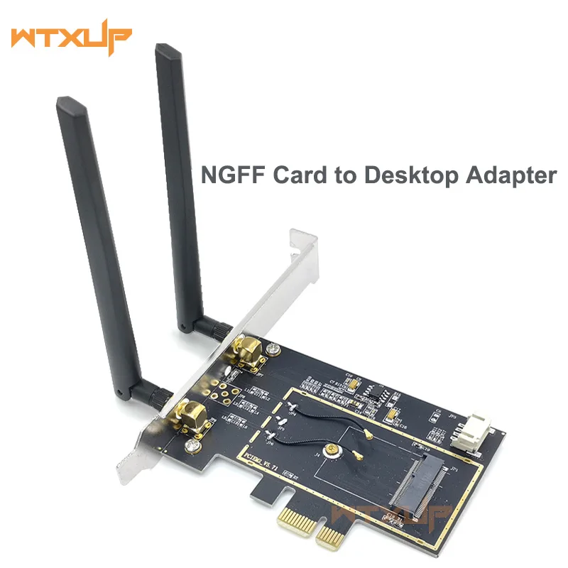 M.2 WiFi Adapter M2 NGFF Key A E to PCI Express PCIE Bluetooth Converter for PC Desktop PCI-E network card AX210 9260 8260