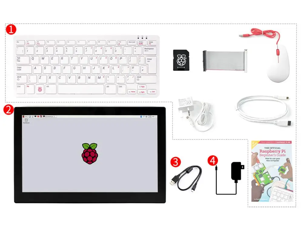 

Raspberry Pi 400, мощный простой в использовании компьютер, встроенная клавиатура, 4 Гб LPDDR4-3200, с сенсорным дисплеем HDMI 13,3 дюйма