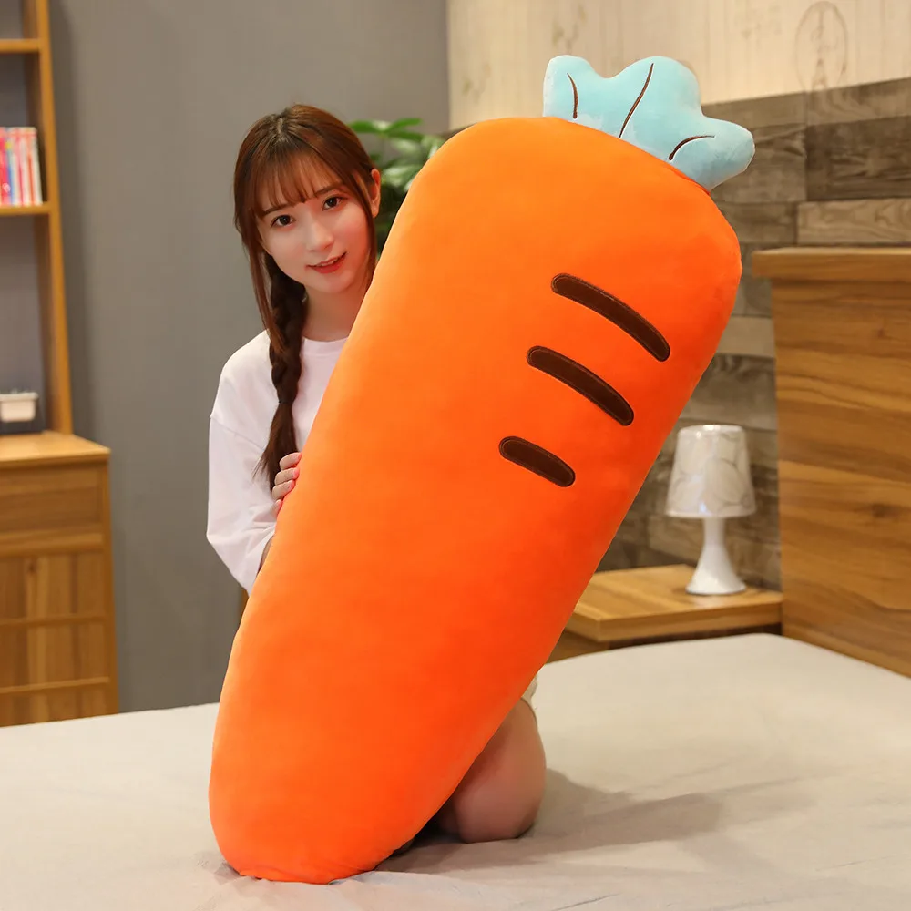 Kích Thước Lớn Sáng Tạo Quả Sang Trọng Dài Gối Nhồi Bông Cây Xương Rồng Dâu Cà Rốt Dứa Sang Trọng Đồ Chơi Ngộ Nghĩnh Tặng Sofa Miếng