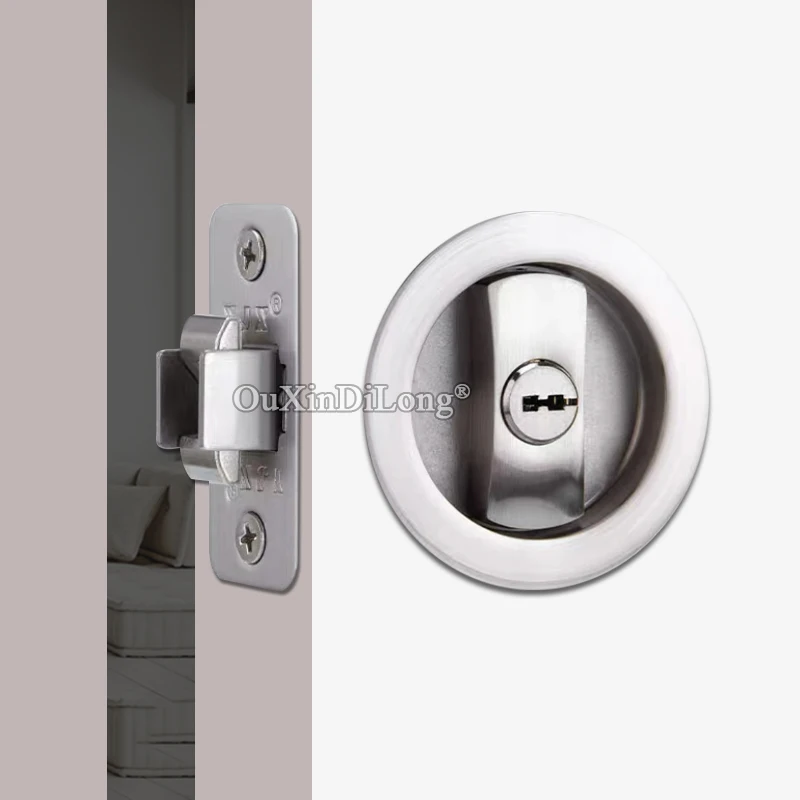 HOT Invisible Sliding Door Lock Dual Hook Lock Tongue Bathroom Toilet Indicator Privacy Deadbolt Living Room Bedroom Door Locks