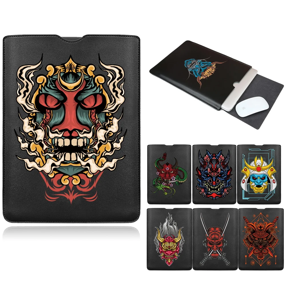 

Laptop Bag 11 12 13 14 15 Inch PU Leather Monster Pattern Notebook Briefcase Bag PC Macbook Pro 13 Case Computer Accessories