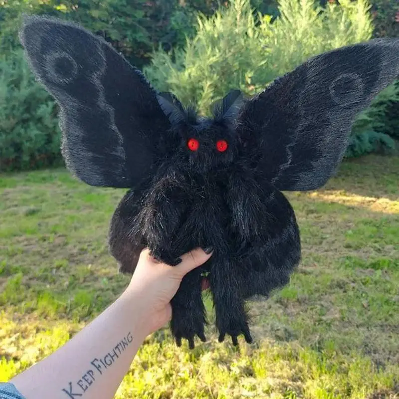 

Gothic Mothman Plushie, Stuffed Plush Doll With Bright Red Eye For Home Decoration & Birthday Gift For Friends Gothic Mothman P