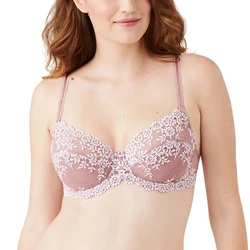 S-187B White Embroidered Unlined Summer Breathable Bra With Steel Ring Black Underwear Sexy Size 34 36 38 40 A-B-C-D