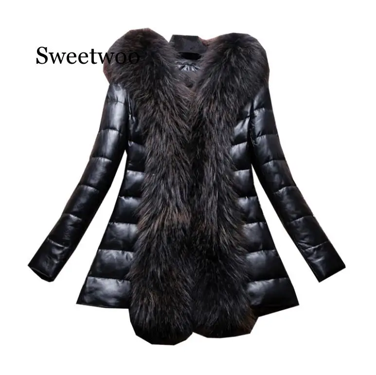 

2020 Faux Leather Jacket Female Women Winter Coat Thickening Cotton Winter Jacket Womens Outwear Fur for Women Winter