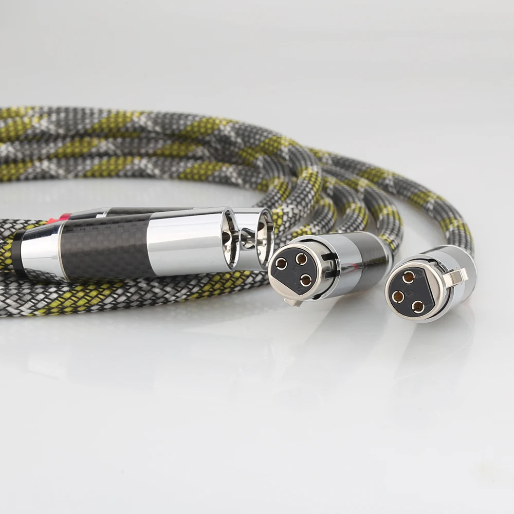 

Hi-End HIFI XLR Interconnect Cable Male to Female Audio Cable Silver-Plated Plug Connector for Superior Sound Quality