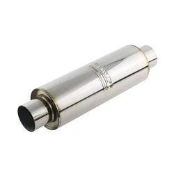 JZZ Universal Exhaust Resonator Stainless Steel 2 inch 2.5 inch Low flow low voice muffler pipe