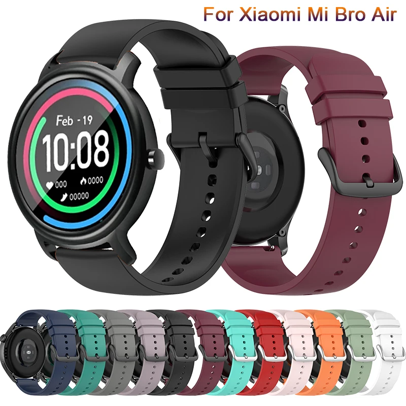 Cinturino sportivo in Silicone da 20mm per Xiaomi Mibro Air Strap Bracelet Band Smart Watch cinturino di ricambio per Mi bro Air correa