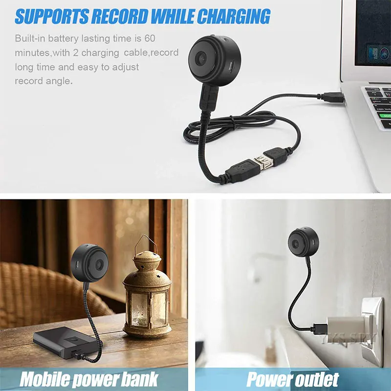 Mini Magnetic Camera WiFi 1080P HD IP P2P Camcorder Night Vision Motion Detection Video Audio Recorder Micro Cam Camara Espia