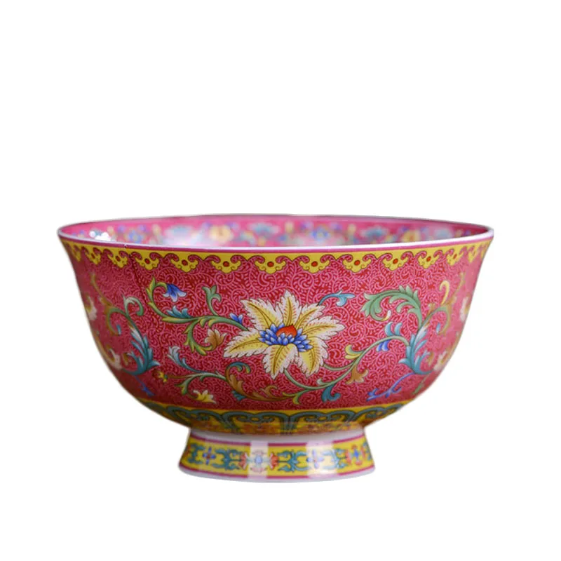 4.5 inch Jingdezhen Ceramic Small Rice Bowl Chinese Bone china Ramen Mixing Bowls Dinnerware Home Kitchen Tableware Food Holder