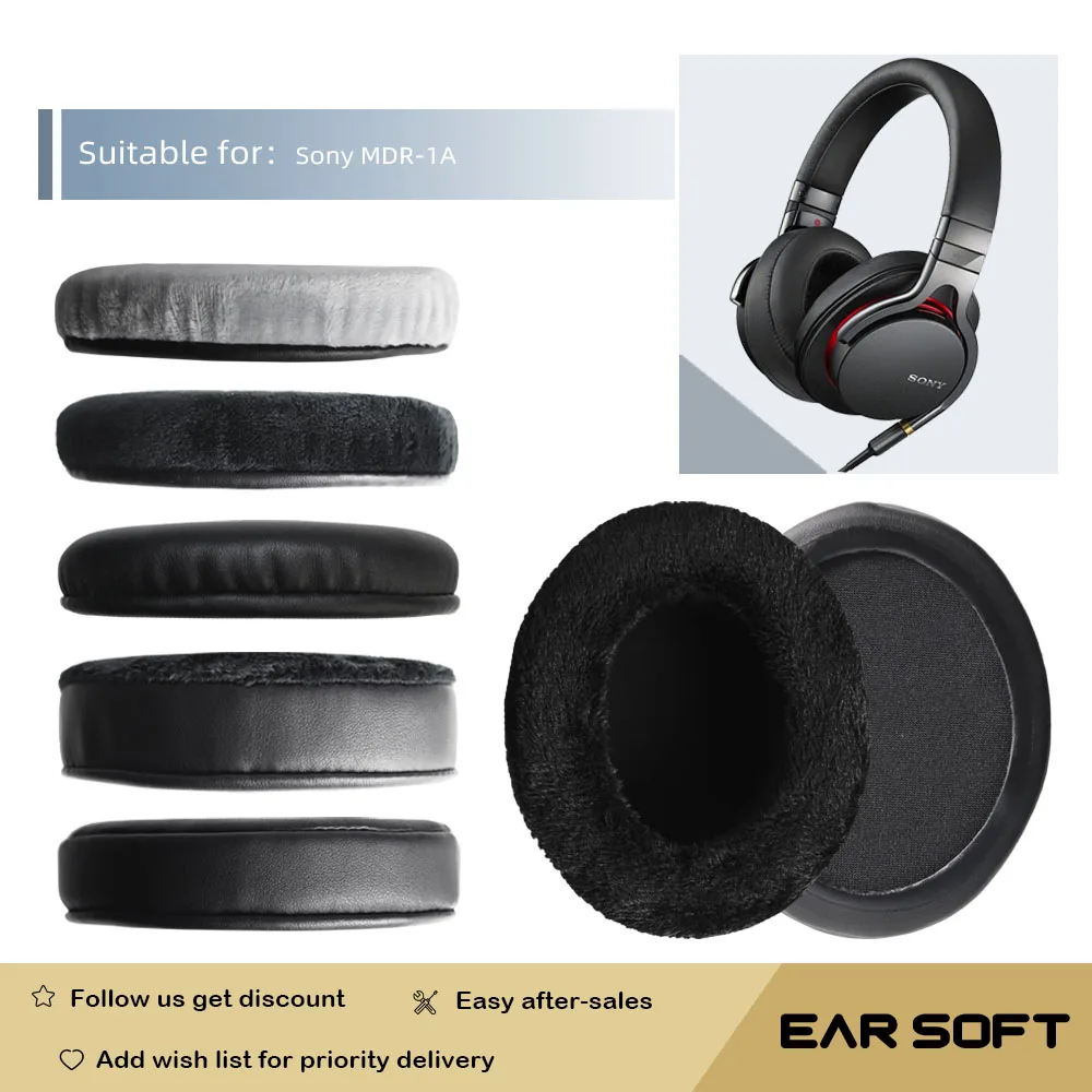 

Earsoft Replacement Ear Pads Cushions for Sony MDR-1A Headphones Earphones Earmuff Case Sleeve Accessories