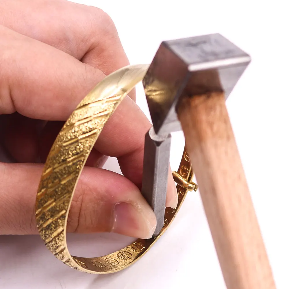 Square Wooden Handle Hammer Making Gold and Silver Tools Jewelry Adjustment Processing Tool