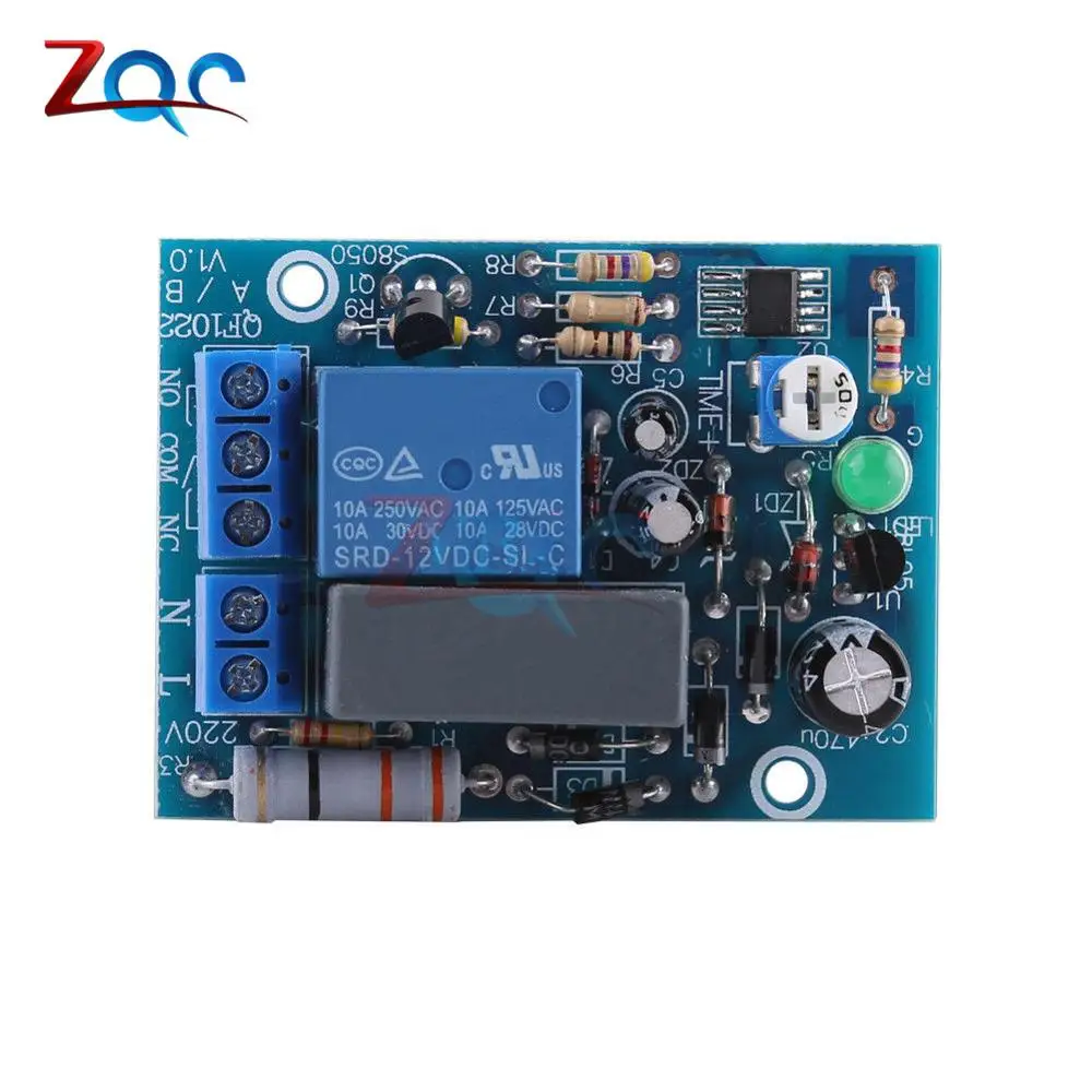 0-10S 0-10M 0-100M 0-10H Timer Relay Delay Switch Input/Output Delay Off Switch Module Adjustable Timing Turn Off Board  AC 220