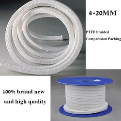 NEW 0.5/1/2m 4-20MM  PTFE braided Compression Packing acrylic fiber packing ptfe Filled Gland rope Gland Packing