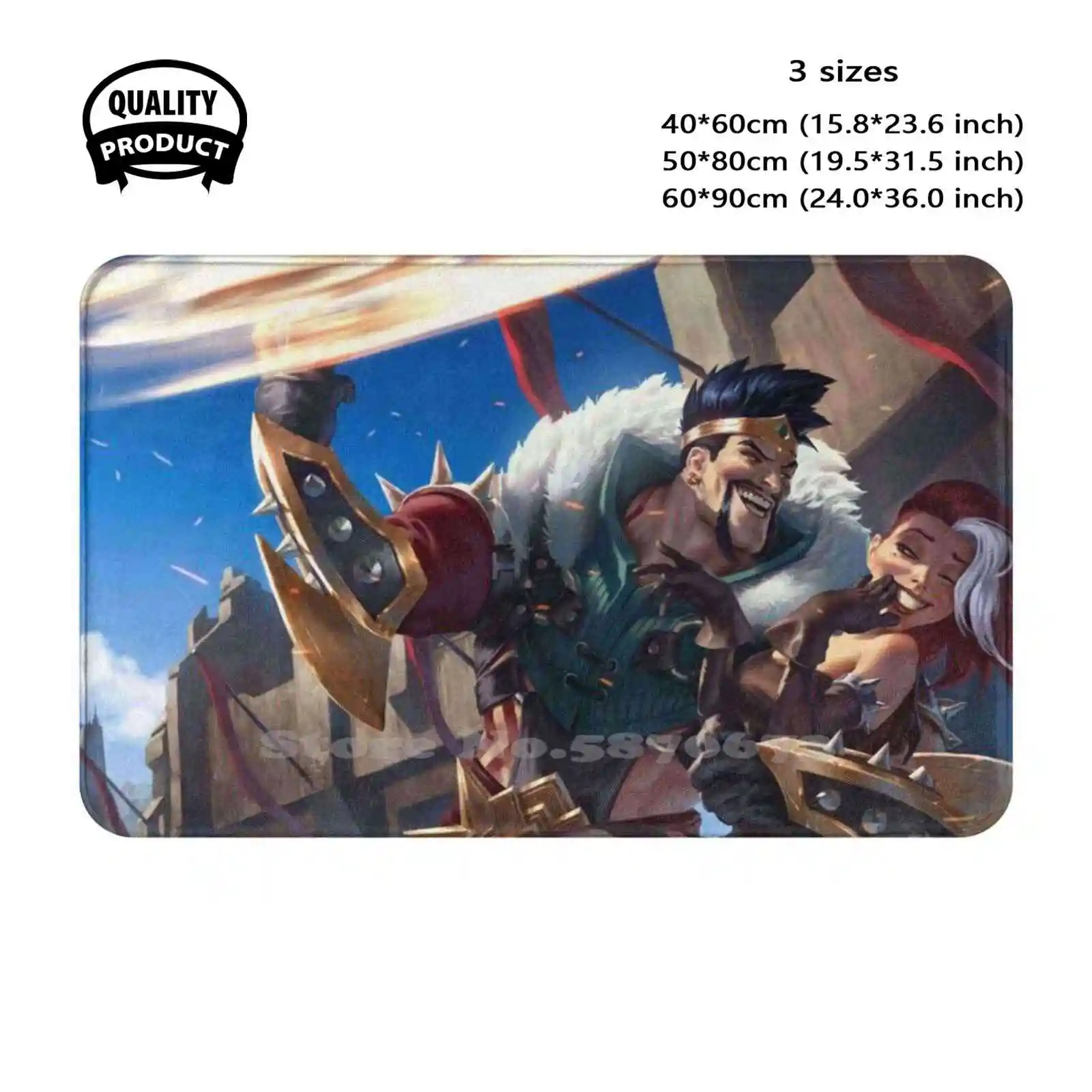 Draven Soft Cushion Home Carpet Door Mat Car Rug Legends Of Runeterra Draven Draaaven Axe Noxus