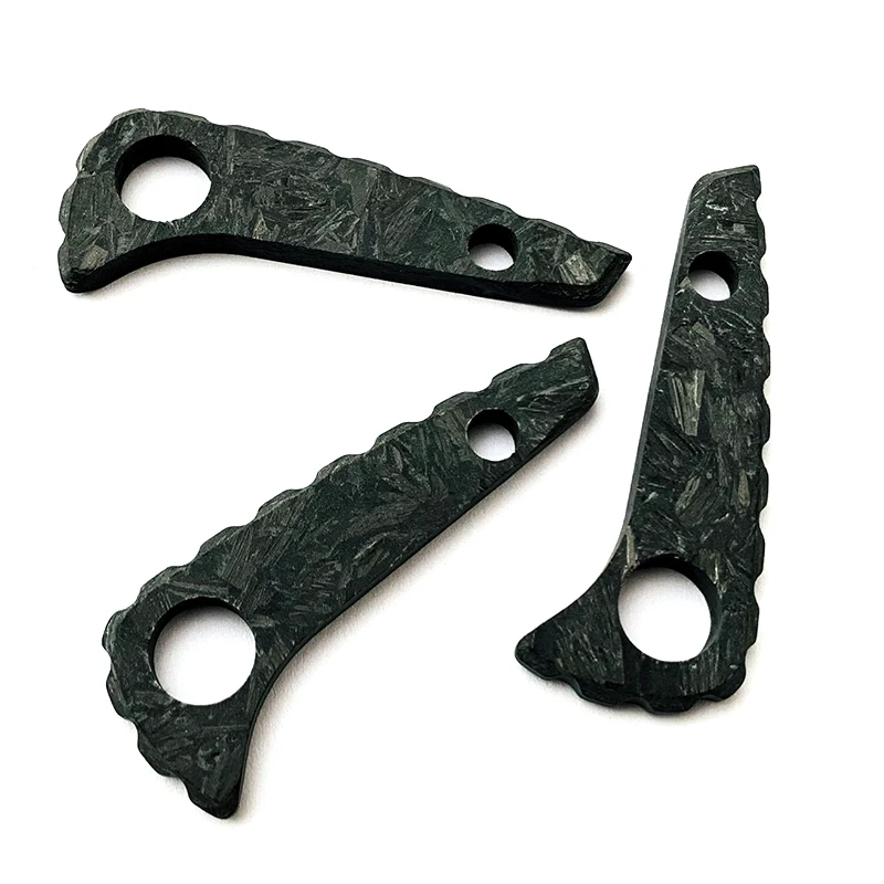 Luminous Carbon Fiber and Resin Back Spacer Tool for Spyderc Paramilitary 2 C81Folding Knife, 1Pcs