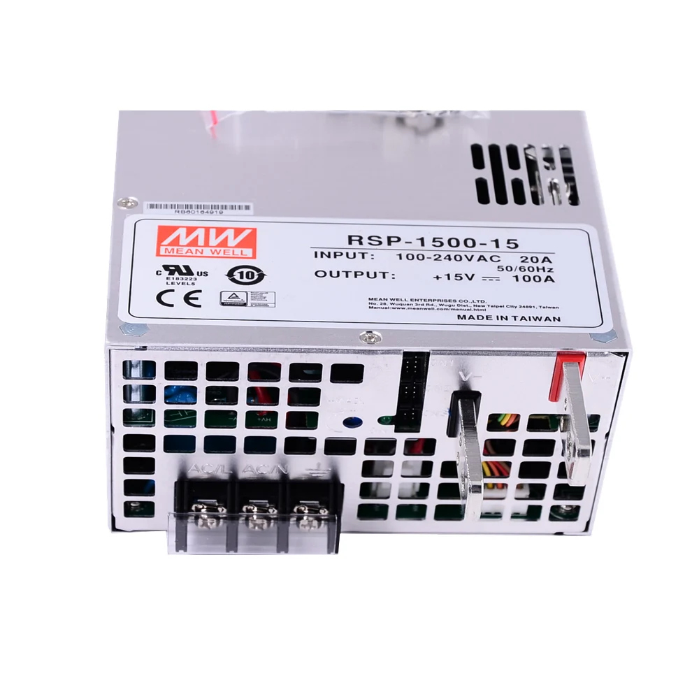 Original Mean Well RSP-1500 Series meanwell 5V/12V/15V/24V/27V/48VDC 1500Watt Single Output with PFC function Power Supply