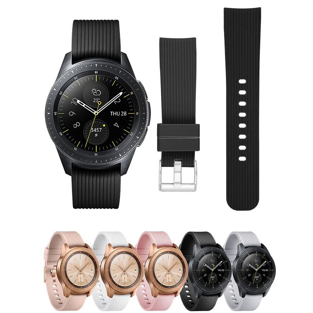 

20mm 22mm Band for Samsung Galaxy watch 4 classic active 2 42mm 44MM /gear 3/amazfit Silicone Bracelet Huawei GT2 2e/pro strap