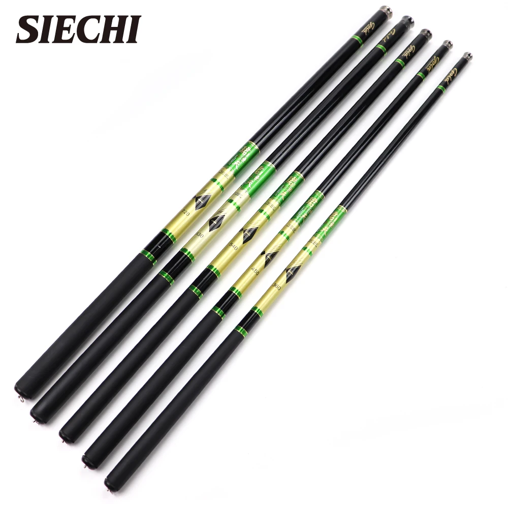 

SIECHI Hand Fishing Rod Super Hard Carbon Fiber Carp Telescopic Stream Pole 3.6M 4.5M 5.4M 6.3M 7.2M Pesca Freshwater River