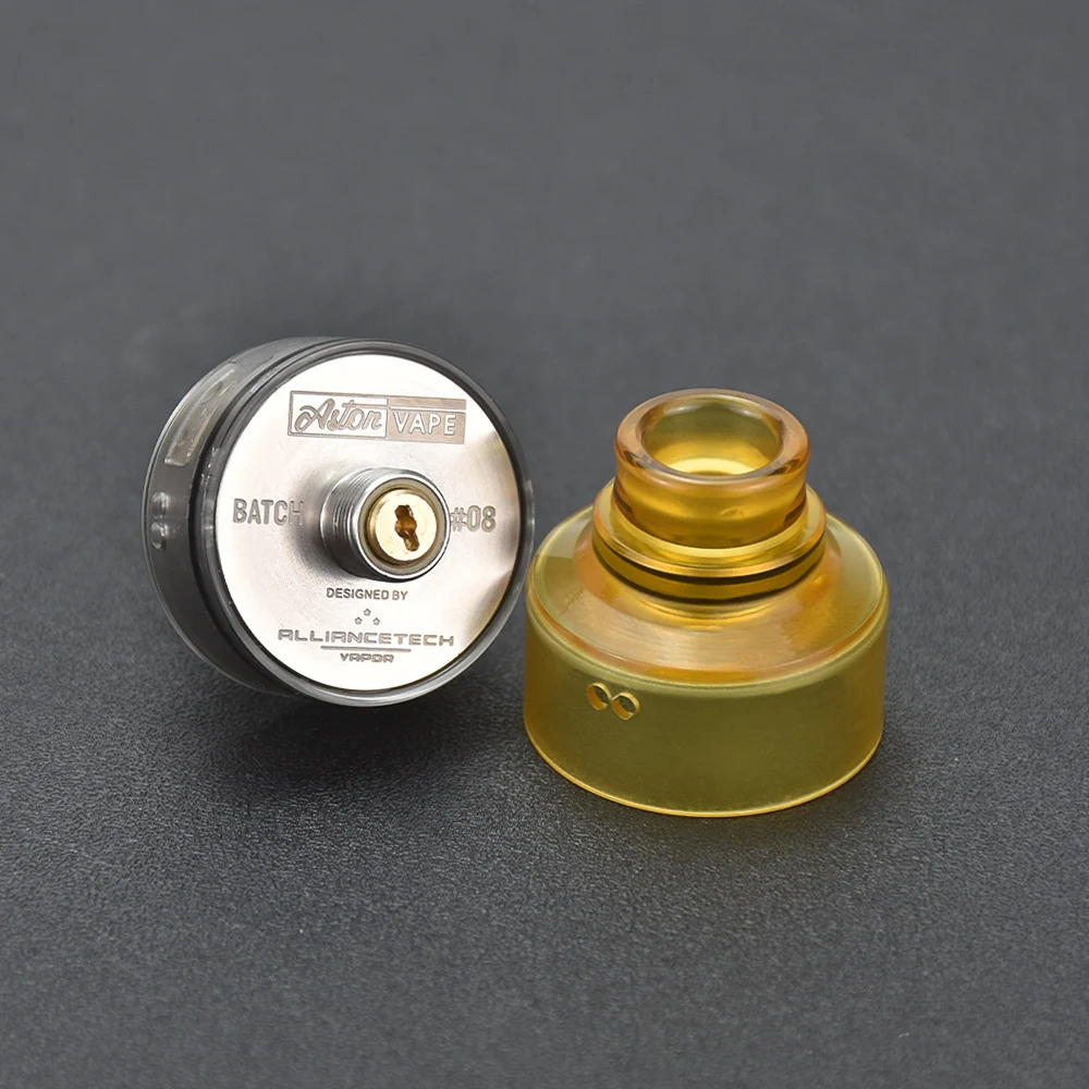 Aston 22 RDA  Atomizer Replacement Clear Top Cap With 510 MTL Drip Tip PEI Heat Resistance Vape Tip Accessories vs Haku Venna