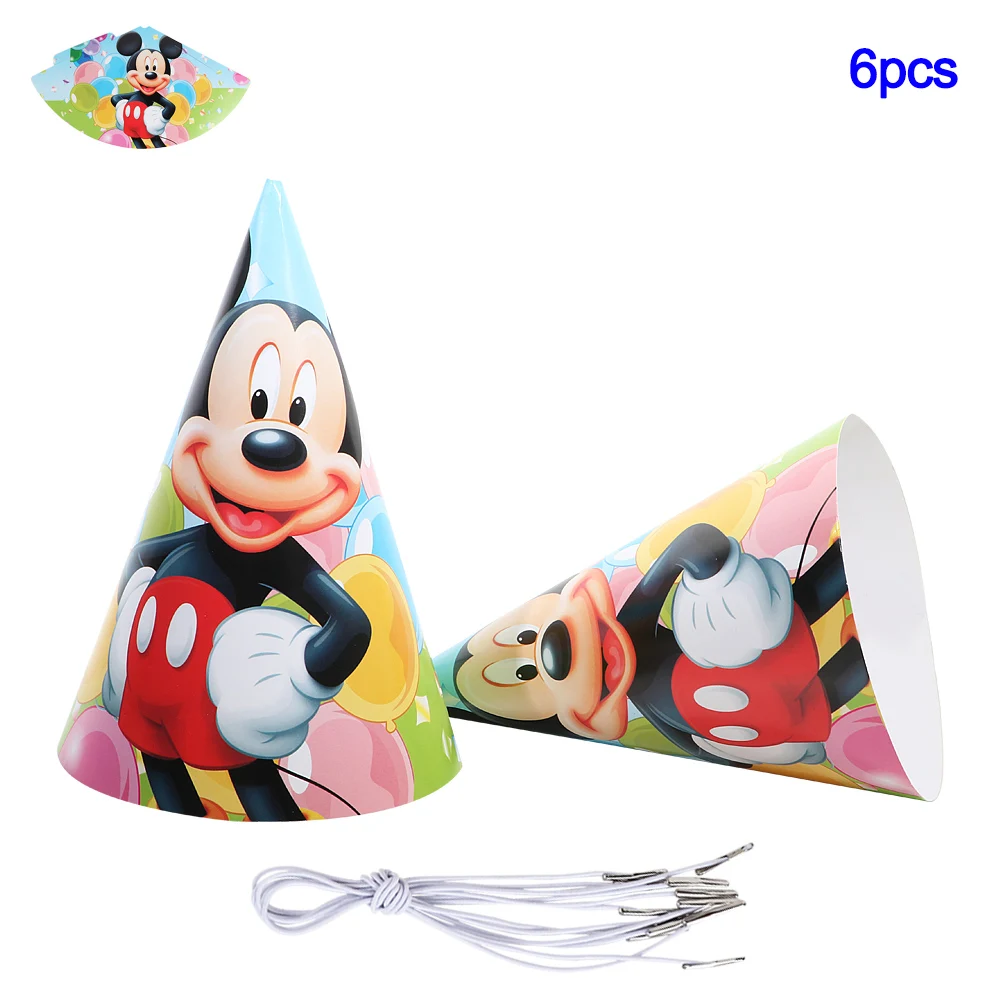 Disney Mickey Mouse Children's Birthday Decoration Cup Gift Bag Candy Box Spoon Disposable Tableware Cake Decorating Baby Shower