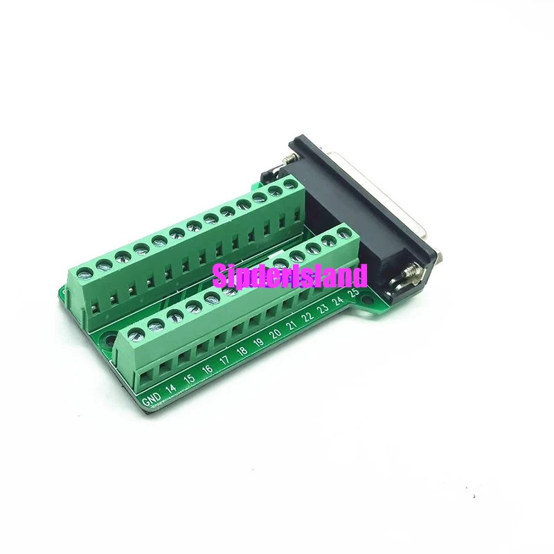 DB25 25PIN 2 ROW Female Connector to Terminal Adapter D-SUB RS232 TO RS485 converter 25 Pin Terminal Board Signal Module