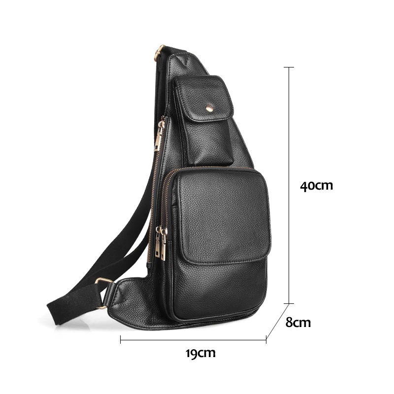 Sapateiro Legend Chest Bag Moda Shoulder Bag Design Messenger Bag Masculino Crossbody Bag Sling Couro Genuíno Bag para Homens