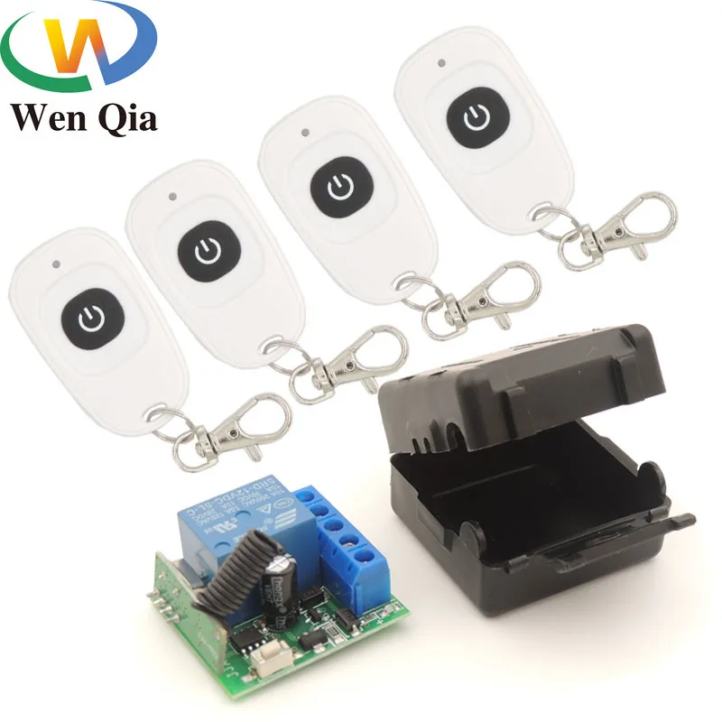 

433 MHz rf wireless Remote Control DC 12V 10A 1CH Relay Receiver and transmitter for Electric Door/Signal transmission