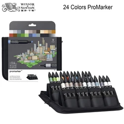 Winsor&Newton 24/48 colors Promarker design drawing Marker Pen double tips