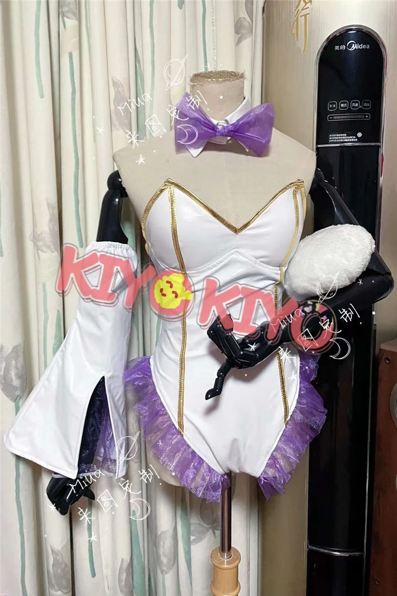 KIYO-KIYO Amine Seed Cosplay Lacus Clyne Bunny Girl Cosplay Costume Sexy Jumpsuit Halloween Costumes Can Custom Made Size