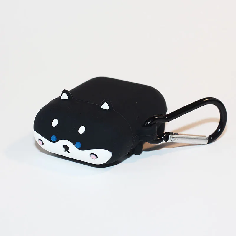 インかわいい柴犬犬カップルシリコーンイヤホンapple airpods 1 2 3プロ漫画ヘッドセットカバーairpodsため充電ボックス