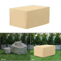 122/76/46cm Oxford Beige Outdoor Furniture Cover Dustproof And Waterproof Cover For Garden Tables And Chairs Rain Snow Cover