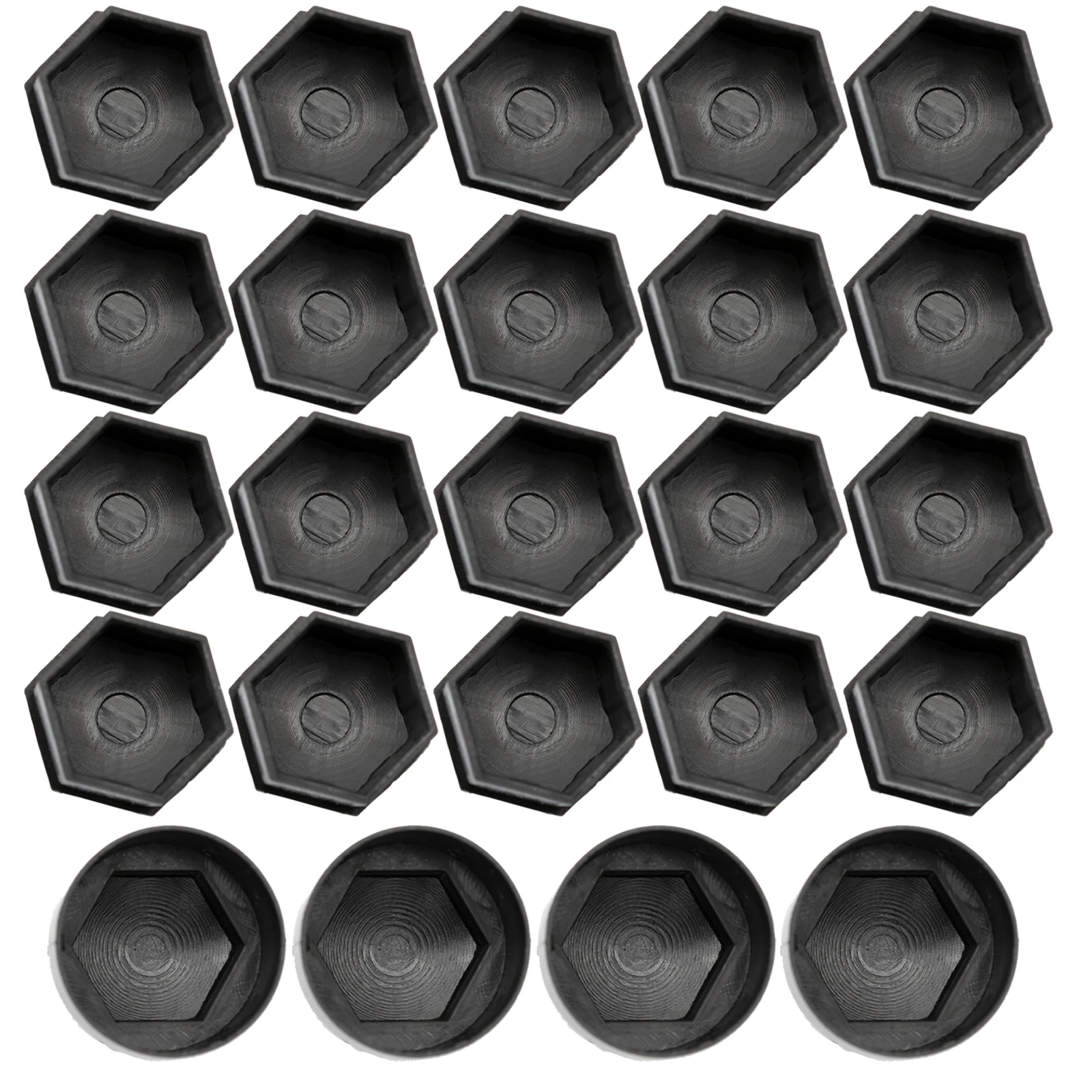 24pcs Gray Black Wheel Nut Bolt Tire Screw Cap Dust Water Proof Cover With Tool 17MM Universal For Nissan Fiat Mazda Subaru Audi