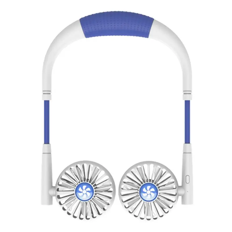 1 комплект USB Перезаряжаемый подвесной шейный вентилятор 3 скорости Регулируемый воздушный охладитель Q81F